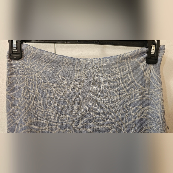 Gianni Versace Medusa Wool Blend Scarf With Fringe Blue Brand New With Tags - Picture 2 of 9